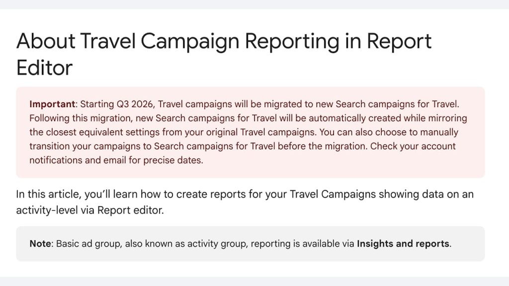 Google переносить кампанії Travel у Ads