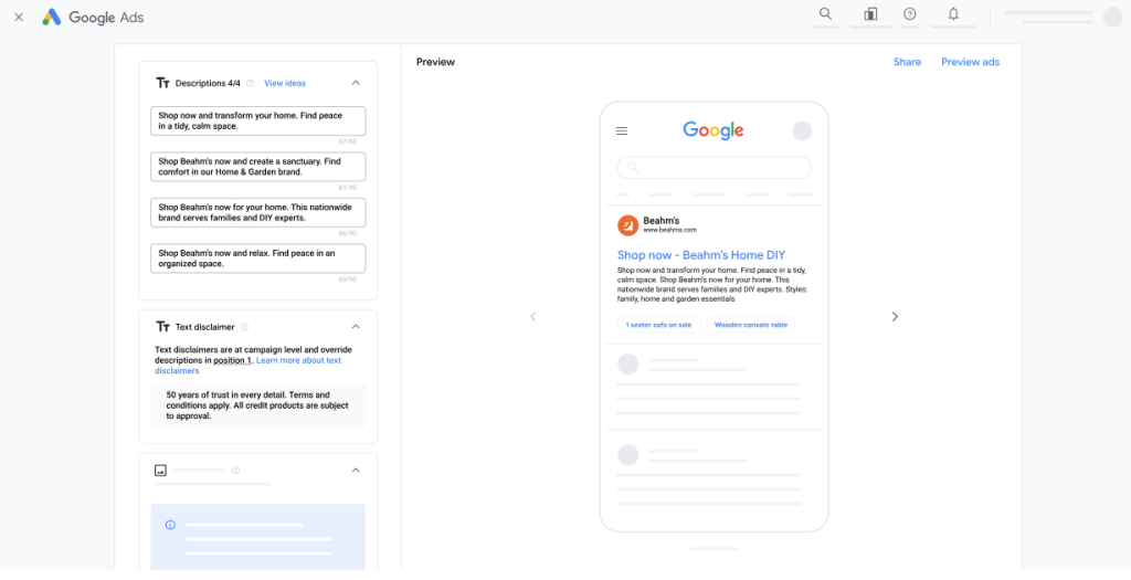Дисклеймери у Search Ads